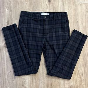 TOPMAN slim plaid pants W34 L32